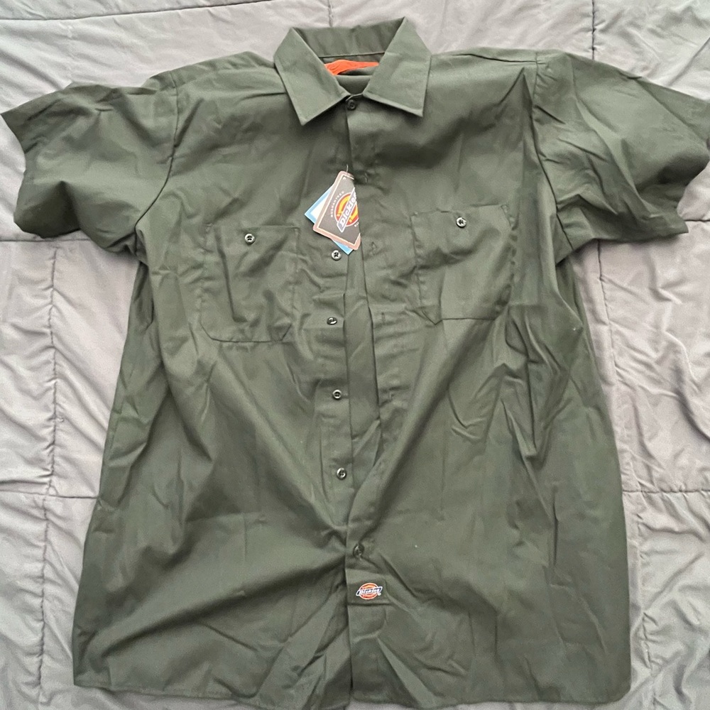 Mens Button Up Shirt Dickies XL NWT